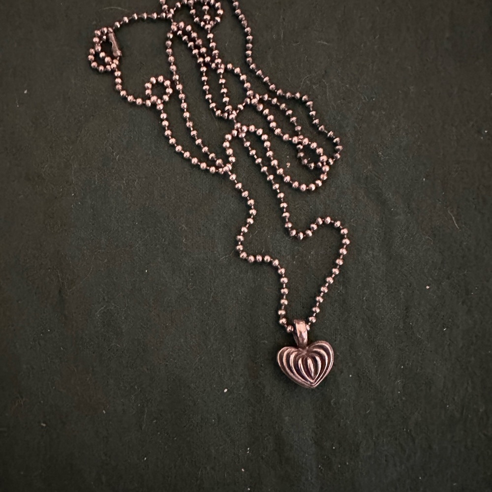 LAGOS Vintage Sterling Silver Puff Heart Pendant 34”